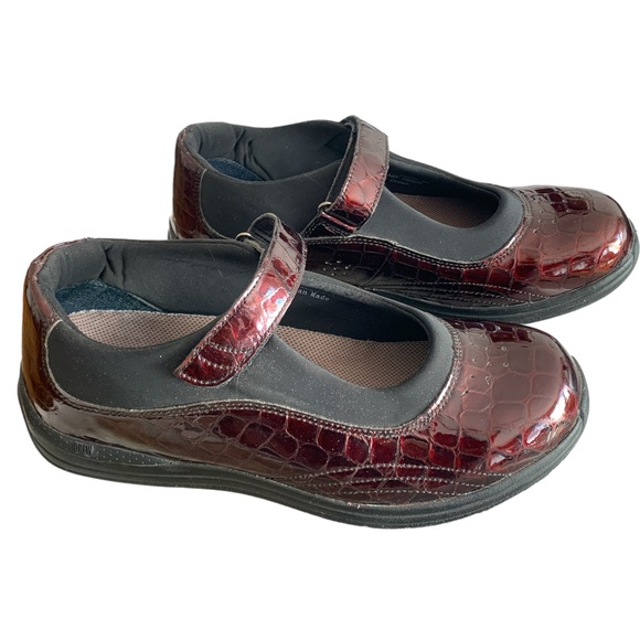 DREW I Rose Mary Jane Croc Embossed Patent Leather Ortho Shoes 9W - Picture 5 of 14